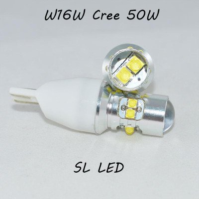 Світлодіодна LED лампа SL LED з цоколем T15(W16W)-Cree-50W-в ліхтар заднього ходу Світлодіодна LED лампа SL LED з цоколем T15(W16W)-Cree-50W-в ліхтар заднього ходу