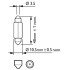 Светодиодная  лампа SLS LED с обманкой компьютера под цоколь SV8,5(C5W) 39mm 6-5630 Белый
