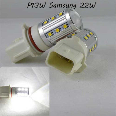 Автомобильная Led лампа SLP LED цоколь P13W (PSX26W)  Samsung 22W 9-30V дневные ходовые огни/ПТФ 6000К
