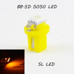 LED лампа в подсветку приборной панели, цоколь B8.5D SL LED желтый