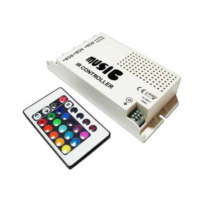 Музичний контролер для LED RGB стрічки IK-управління 24 кнопок 60 ВТ. звукочувствительный Музичний контролер для LED RGB стрічки IK-управління 24 кнопок 60 ВТ. звукочувствительный