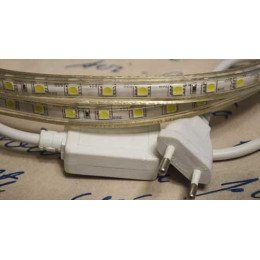 Светодиодная лента 220 Вольт, 5050 60 led/метр. Белый 