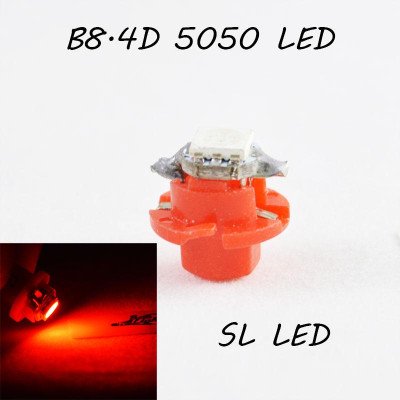 LED лампа у підсвічування приладової панелі, цоколь B8.4D SL LED червоний LED лампа у підсвічування приладової панелі, цоколь B8.4D SL LED червоний
