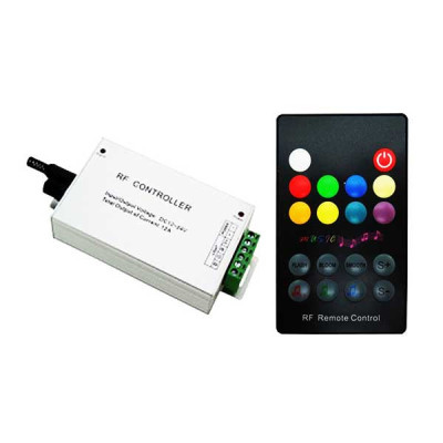 Музичний контролер для LED RGB стрічки радіоуправління 18 кнопок 144 ВТ. звукочувствительный Музичний контролер для LED RGB стрічки радіоуправління 18 кнопок 144 ВТ. звукочувствительный