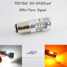 Авто лампа SLP LED с цоколем 1157(P21/5W)(BAY15D) 3030 30led жёлтый/белый