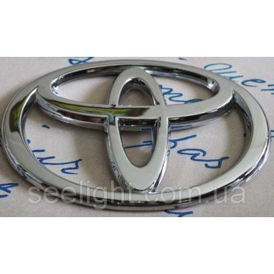 Автомобільний логотип Toyota 12*8 див. Хром накладнка Автомобільний логотип Toyota 12*8 див. Хром накладнка