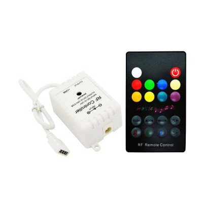 Музичний контролер для LED RGB стрічки радіоуправління 18 кнопок 72 ВТ. звукочувствительный Музичний контролер для LED RGB стрічки радіоуправління 18 кнопок 72 ВТ. звукочувствительный