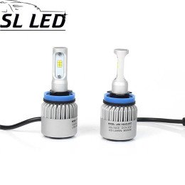 Установочный набор LED ламп в основные фонари SLP S2-LED Цоколь H11, 35W, 5000 Люмен/Комплект