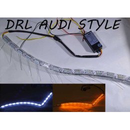 Дневные ходовые огни SL LED, стиль Audi, с динамическим указателем поворота, длина от 50 до75 см.
