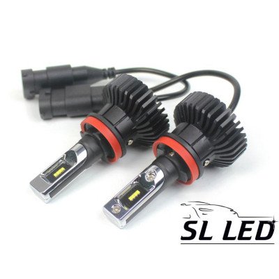 LED лампи в головний світло серії SX5 Цоколь H11/H8/H9, 25W, 3000 Люмен/Комплект