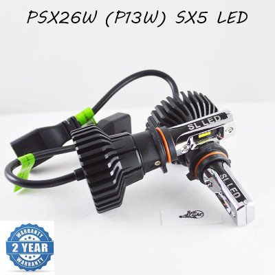 LED лампи в головний світло серії SX5 Цоколь PSX26W, P13W, 25W, 3000 Люмен/Комплект