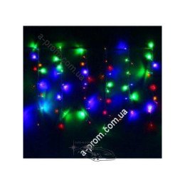Гирлянда светодиодная "Висюлька" RGB 108 ламп(LED) белый (прозрачный) провод.