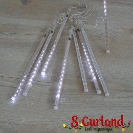 Гирлянда светодиодная "Капля" 30см (тающая сосулька), Белая, DIP LED