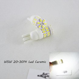 Светодиодная авто лампа SL LED Ceramic, цоколь W5W(T10)  20 LED 3014, 12 В. Белый