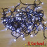 Гирлянда LED "Нить" (String) 200LED 3 мм. 14 м, чёрный провод, белая, линза
