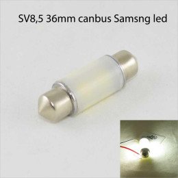 SLP LED светодиодная лампа в подсветку салона, номеров, цоколь SV8.5(C5W) 36mm. Samsung 5630 led, 12- 24 В.