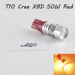 Світлодіодна авто лампа SLP LED з цоколем T10 (W5W) Cree 50W 9-30V Червоний