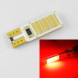 Автомобільна світлодіодна лампа SL LED Цоколь T10 (W5W) з обманкою комп'ютера 12С COB 3W Червоний
