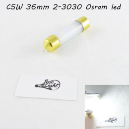 SLP LED світлодіодна лампа в підсвітку салону, номерів, цоколь SV8.5(C5W) 36mm. Osram 3030 led, 12-15 Ст.