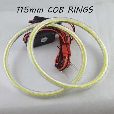 Led кольца в фару (ангельские глазки) 115-99мм COB суперяркие, с рассеивателями
