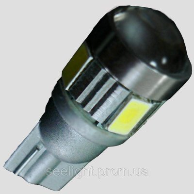 Светодиодная лампа с обманкой бортового компьютера T10(W5W) 5630+ 3W Cree 9-30V- с линзой Светодиодная лампа с обманкой бортового компьютера T10(W5W) 5630+ 3W Cree 9-30V- с линзой
