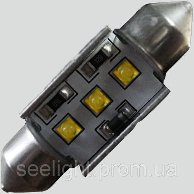 Світлодіодна лампа з вбудованою обманкою бортового комп'ютера SV8,5(C5W)-36mm-9W-Cree LED Світлодіодна лампа з вбудованою обманкою бортового комп'ютера SV8,5(C5W)-36mm-9W-Cree LED