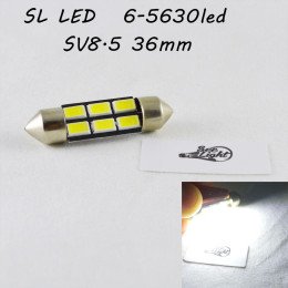 Світлодіодна лампа SLS LED цоколь SV8,5(C5W) 36mm 6-5630 Білий